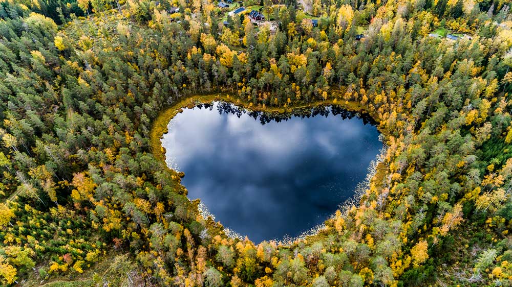 ett hjärta i havet